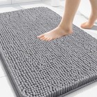 Bathroom Rugs 30x20  Extra Soft Absorbent Shaggy Chenille Bath Rugs  Machine    