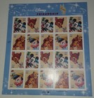 Three Sheets   60 Of The Art Of Disney Friendship 37   Us Postage Stamp 3865-3868
