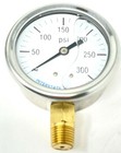 Air Pressure Gauge Liquid Filled 2-1 2   0-300 Psi 1 4   Mpt Bottom Mount
