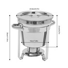Round Soup Chafer Catering Chafing Dish Food Pan Warmer For Restaurant Kitchen