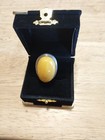 Gorgeous Vintage Egg Yolk Butterscotch Amber Sterling   925 Ring Size 9