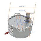 Tyd50 Synchronous Motor 110v Ac 56rpm Cw ccw Flush Shaft 10mm Gear Electric
