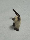 Vintage Hagen-renaker Porcelain Siamese Cat Figurine  Blue Eyes Iconic Features