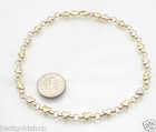  Heart Chain Anklet Ankle Bracelet Real 14k Yellow White Two-tone Gold
