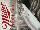 Miller High Life Beer Mirror   rainbow Trout    Wildlife Series  First Printing 