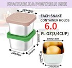 Stainless Steel Kids Snack Containers  Leak Proof  6oz 6pk 