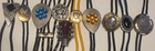 Vintage Lot Of 11 Metal Bolo Ties  Guitar  Black Onyx  Coin  More  Nice Designs