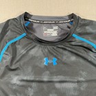 Under Armour Heatgear Long Sleeve Compression Shirt Mens Large Black Printed