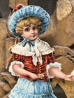 Girl Victorian Die Cut Mini Scrap - L6