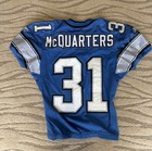 Detroit Lions - Rw Mcquarters 2005 Game Used   Worn Jersey Nfl Reebok Markings
