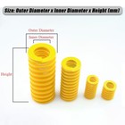 Yellow Tf Die Springs Compression Mould Spring Od 8mm-50mm Extra Light Load Duty