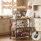 Microwave Stand W  Storage Rolling Bakers Rack Kitchen Island Cart 3 Tier