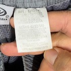 Athletic Works Boys Grey Track Pants Blue Side Stripe Mesh Lined Size L 12-14