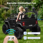 Black 24v Kids Electric Car 2 Seater Ride On Toy Battery Power W  Parent Remote