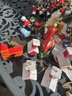 Huge Lot Of 100  Vtg Wooden Christmas Ornaments Horses Angels Bells Etc As-is