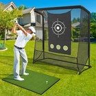 Shopsource 7x7ft Golf Hitting Practice Net With Steel Frame And Target Cloth