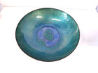 Unusual Jade Snow Wong Enamel Copper Bowl 10 5    Signed Mid Century Art Sf