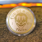 Double Headed Sided Coin Novelty Trick Clown Heads Tails Gold Silver Unique Gift