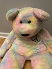 Vtg 90s 1999 Jumbo 42  Peace Bear Ty Beanie Baby Buddy Excellent Condition