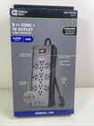Commercial Electric 6 Ft  12-outlet Black Surge Protector With Usb