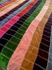 Vintage Velvet Crazy Quilt Top Hand Stitched 83x74 Inches