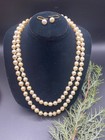 Vtg 14kt Gold  Hand Knotted  Lustrous Ivory 36  South Seas Pearl Necklace  E r s