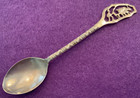 Asian Man Plow Rice With Water Buffalo Ox 4 75  Silver Souvenir Spoon Taiwan