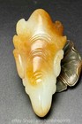 3 1 chinese Natural Hetian Jade Carving Auspicious Beast Wealth Statue Sculpture