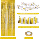 Gold Birthday Party Decorations Set Gold Birthday Banner Background Confetti Bal