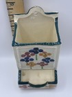 Vintage Flowered Wall Mount Match  Book Holder Revelation Pottery Made In Japan
