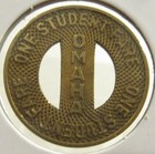 1952 Omaha  Ne   Council Bluffs St  Ry  Co  Transit Trolley Token - Nebraska