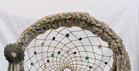 Vintage Native American Southwest Basket Style Dream Catcher W Fur Accents Beads
