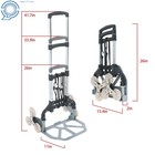 Hand Truck Folding Stair Climbing Cart 180lbs Aluminum Portable With Wheel
