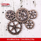 Wall Mount Industrial Steampunk Style Gear Wheel Wall Decoration  Vintage Gear W