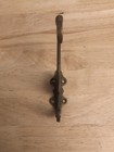 Vintage Solid Brass Coat Double Hook Elephant Head Hat Hanger - Made In India
