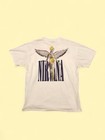 Vintage Nirvana Tour 1993 White Tee Shirt With Front And Back Graphic Design