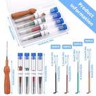Needle Felting Needles Set 40pcs 4 Gauges 36 38 40 42 With Wooden Handle For Diy
