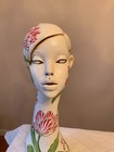 Vintage Distressed Painted Female Head  Bust Mannequin Display Odd  20 
