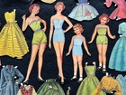Huge Lot Vintage Cut Out Paper Dolls clothing accessories 1940s 1950s 80 Pieces