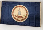 Official State Of Virginia Blue White Nylon Flag With Crest Size 60   X 36 