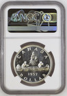 Canada  1957 Silver Dollar - Ngc Graded  Proof Like Pl 67