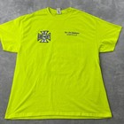Gildan Nor-cal Equipment Rentals T-shirt Xl Neon Yellow Men Graphic Workwear Tee