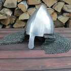 Medieval Armor Chain Mail Steel Viking Nasal Helmet Hand-forged Battle Ready