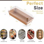50 Pack Brown Charcuterie Boxes With Clear Lids 7 5x3 3 Inch Mini Treat Box