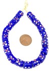 Ghana Handmade Blue Multi Recycled Glass African Trade Beads