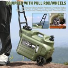 28l Water Jug Outdoor Portable Camping Water Container W  Faucet wheel Bpa Free