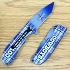 8 5  Cowboys Blue Nfl Football Tactical Spring Assist Blade Folding Pocket Knife