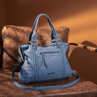 Washed Leather Hobo Bags For Women Roomy Handbags With Crossbody Strap