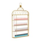 Nail Salons 4-tier Wall Mounted Nail Polish Display Rack For Cosmetic Bottles