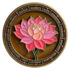 24 Hour Lotus Sobriety Coin  Serenity Prayer Aa Medallion  Recovery Chip